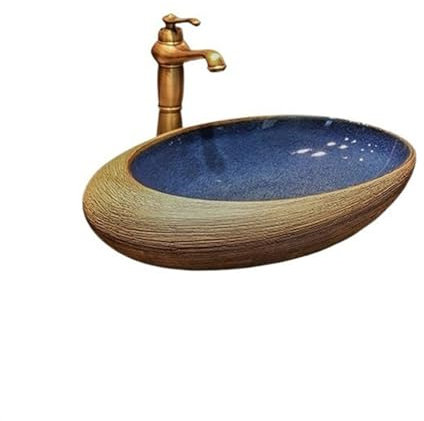 yixinzi-2024 Waschbecken Kreatives Waschbecken Badezimmer Chinesisches Keramik-Waschbecken Vintage Vanity Arbeitsplatte Waschbecken Aufsatzwaschbecken