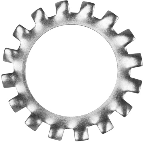 BOUMVID Arandelas de Seguridad Dentadas Externo M6 x 11mm, 50 Piezas Arandelas Dentadas Externas, 304 Acero Inoxidable de Arandela Bloqueo, Arandela de Resorte de Onda
