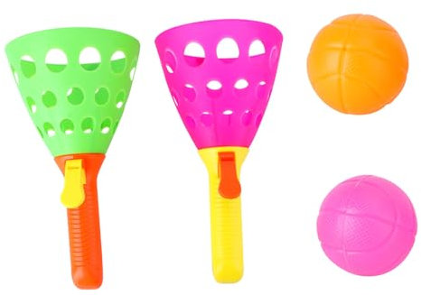 HAWILLOSCH Balls Zum Werfen Und Fangen Wurfspielset Für Junge Mädchen Outdooraktivität Garten Strand Poolspiel Werfer Bälle Zufällige Farbe