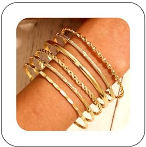 Xduargs Boho Indischen Multi Armreif Armband Gold Bollywood Manschette Vintage Dünnen Runden Armband Einstellbar Scharnier Klassischen Schmuck Für Frauen