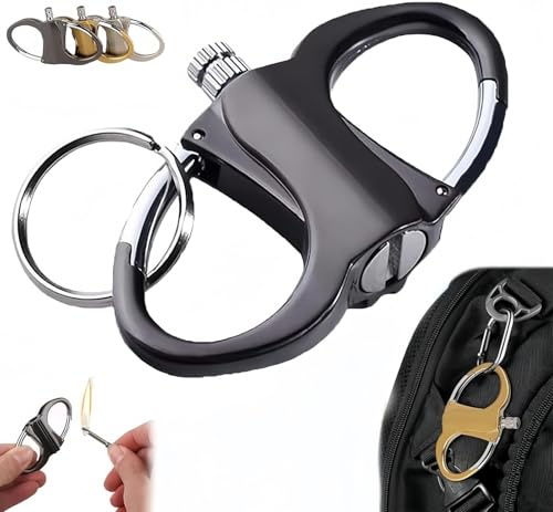 Générique Briquet Porte Clés, Allumettes étanches, Kit D'allumage d'urgence Portable for L'alpinisme, Kit D'allumage de Feu en Pierre et Acier for Camping, Voiture et Maison