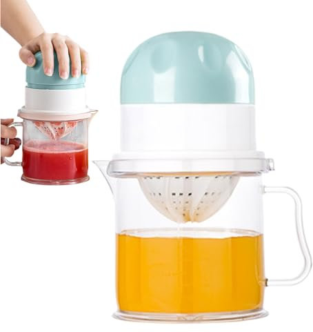 Spremiagrumi Manuale | Spremifrutta Manuale Per Arance E - Con Filtro Integrato E Bicchiere 450ml Per Ristorante, Viaggi, Picnic, Campeggio E Palestra