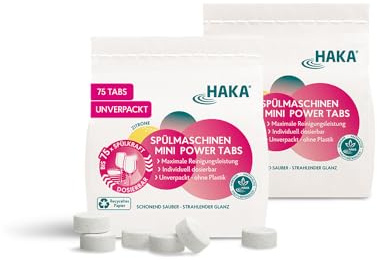 HAKA Spülmaschinentabs, Geschirrspüler, 2x 75 Stück, Fettlösekraft