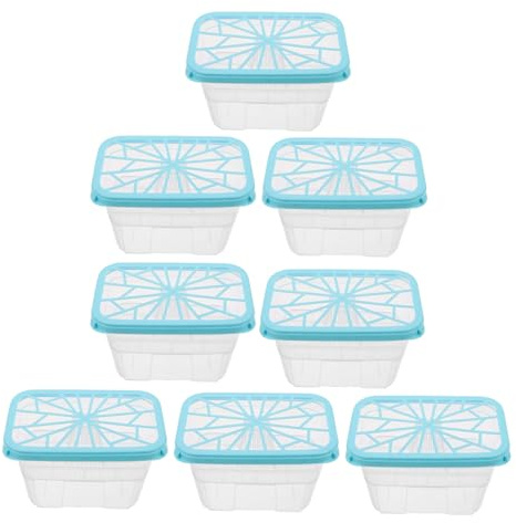 Alipis 8 Pezzi Box Contenitore Plastico Assorbi Umidità per Ambienti Armadio e Camera da Letto, Facile da Pulire e Riutilizzabile per Controllo Umidità
