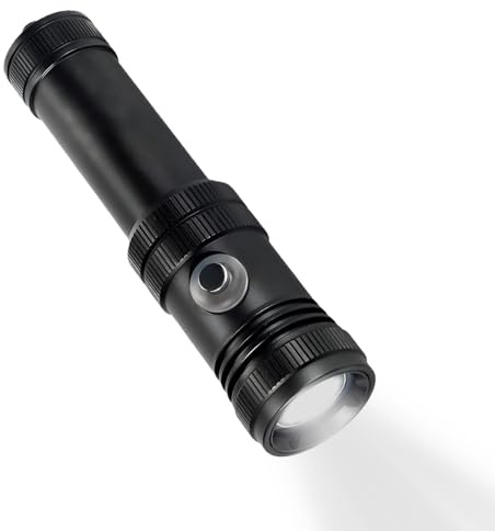 Générique Lampe de plongée | 4 Modes Rechargeable Lumière Puissante Étanche | Éclairage Subaquatique,Pour Pêche Camping Randonnée Extérieur Maison