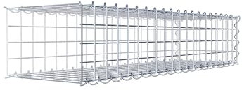 GABIONA Cestino di Pietra Gabbione Maglie rettangolari, 5 x 5 cm, profondità 30 cm, Cestino per la Coltivazione di Tipo 2, Chiusura a Spirale, con zincatura galvanica