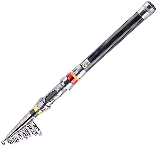 VGEBY Teleskop Angelruten Tragbare Spinnrute aus Carbon Fiber für Salzwasser Süßwasser, Länge Auswählbar Einziehbare Angelruten (Abmessung : 3.6M)