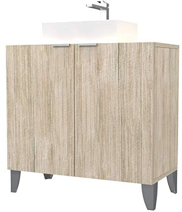 VE.CA-ITALY FRANCIS CON PIEDINI - MOBILE ARREDO BAGNO IN LEGNO - L=80 CM P=40 CM H=77,5 CM - IN DIVERSE FINITURE DESIGN 100% MADE IN ITALY (Rovere vintage)