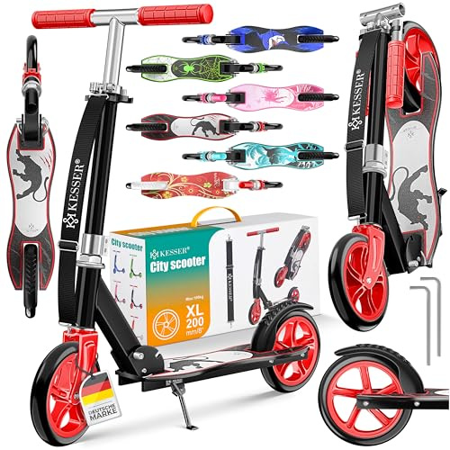 KESSER® Scooter Monopattino per Bambini da Città motorizzato Scooter a Spinta acrobatico Pieghevole
