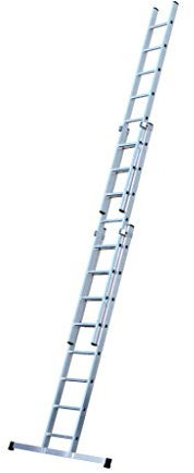 Extension Ladders Youngman Trade 200 EN131 Triple & Double Section Aluminium (3 Section 8 Rung 2.51m Closed - 5.7m Open)