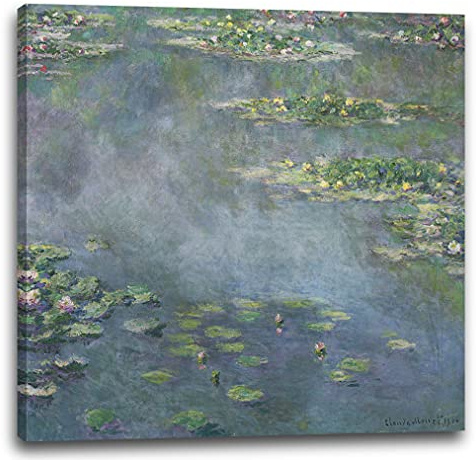 Printed Paintings Leinwand (40x40cm): Claude Monet - Seerosen (frz. Nymphéas) (1906)