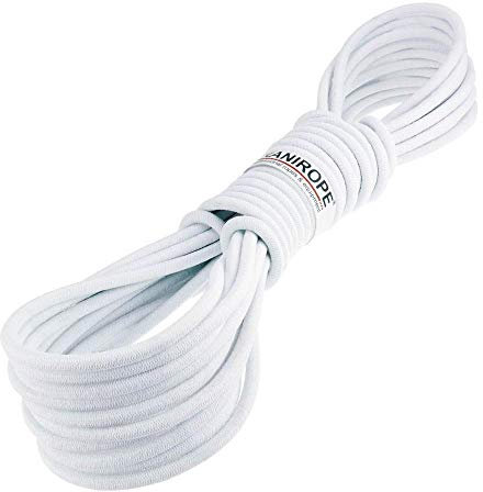 Kanirope® Gummiseil MONOSPAN PE 10mm 20m Weiß Expanderseil Spann Seil Spanner Spannseil Plane