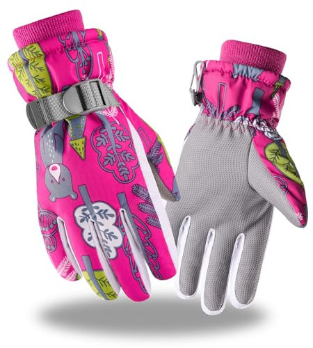 Tofern Kinder Skihandschuhe Wasserdicht für Snowboard, Junge/Mädchen Winter Handschuhe Warme Winddichte Fahrradhandschuhe