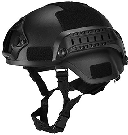 GEQIAN, casco tattico militare da bicicletta per airsoft Gear Paintball Head Protector uomo donna per ciclismo – con supporto per fotocamera sportiva visione notturna