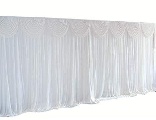 DDZcozy Toile de fond en tulle - 3 x 3 m - Blanc - Rideau photographique - Pour mariage, anniversaire, fête, Noël, Nouvel An
