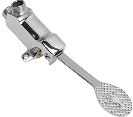 Foot Pedal Faucet Set, Pedal Valve + Expansion Screw + Faucet+ Outlet, Touchless Foot Operated Water Pump, Stainless Steel Floor Mount Foot Control Water Tap Kit, Easy Assembly and Contact Free