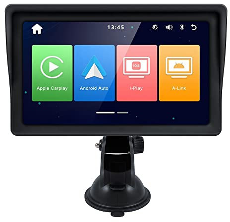 Qutsvosh Multimedia Video Player ABS Multimedia Video Player Universal 7Inch Car Radio Wireless Carplay and Wireless Android Auto Touch Screen Bluetooth