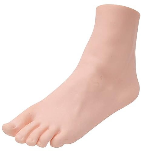 Lebensechte Manikin-Füße, PVC-Fuß, lebensgroß, weiblich, Mannequin-Fußmodell für Malerei, Unterricht, Kunst, Zeichnen, Skizzieren, Schmuck, Display – linker Fuß, 22,5 cm