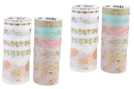 EXCEART 24stücke Washi Tape Mit Dekorativen Aufklebern Für Und Handwerksprojekte Kreative Klebebänder Hochwertigem Papier Für Scrapbooking Und Planer