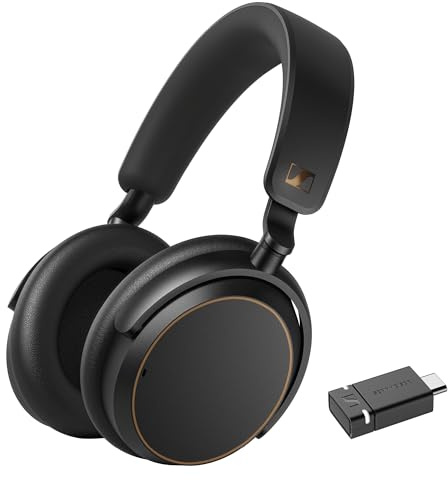 Sennheiser ACCENTUM Kabellose Bluetooth-Kopfhörer, 50 Stunden Akkulaufzeit, Audio, Hybrid Noise Cancelling (ANC), ganztägiger Komfort und klare Sprachaufnahme für Anrufe, Schwarz/Kupfer
