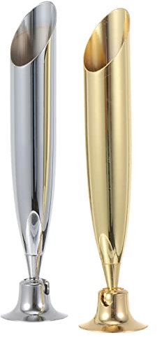 KALLORY 2St stift buchse rostfrei charakteristischer Federständer Fest Stifthalter schreibtischdeko das Schreibtisch-Organizer Stift-Organizer Federkielhalter aus Metall Silver