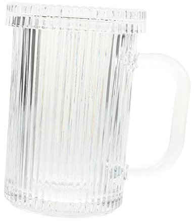 MAGICLULU Tasse En Verre Transparente Avec Couvercle Gobelet Portable 300 Ml Verre Alimentaire Sécurisé Tasse D'eau à Café Et Bière Usage Domestique Et Extérieur Avec Couvercle Hermétique