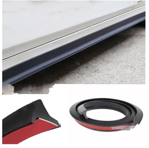 Universal Frontstoßstangen Seitenschweller 6D Carbon Türstreifen Lippensplitter Für E90 E39 E46 E91 F30 G20 E60 F11 F10 F07 G30 E53 Auto Seitenschweller Trittbretter Schweller(2.2m Black)