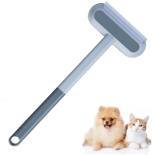 CANCYCC Removedor de pelo de animales multifunción, mango largo, rodillo de pelusa para pelo de perro y gato, reutilizable, cepillo de pelusa para pelo de animales para sofá, cama, alfombra, árbol