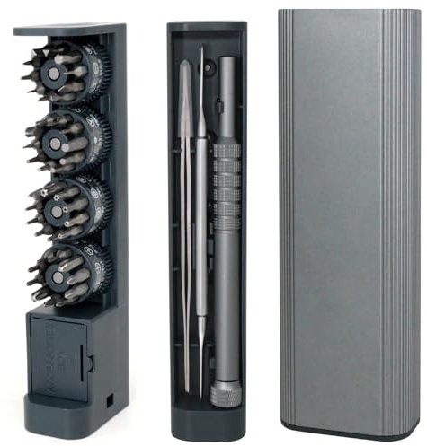 Set di Cacciaviti di Precisione 44 in 1, Robusto e Facile da Usare, Set di Cacciaviti con Custodia, Set di Cacciaviti Multifunzionale, per Cellulari, Orologi, Computer (Grigio)