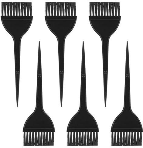 6 brochas para teñir el cabello, aplicador de color, Brocha para Tinte de Cabello para estilista, accesorios de tinte para mujeres y hombres, uso en salón, teñido casero, color negro