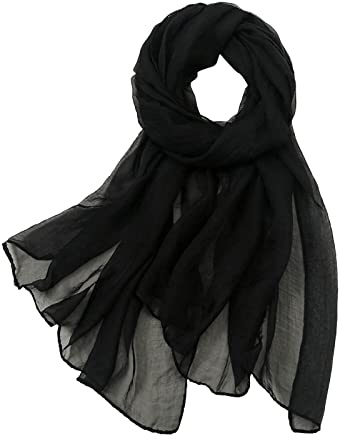 Generisch 2025 Mujeres Verano Casual Multicolor Normal Laca Gasa Delgada Regular Bufanda de Protección Solar Bufandas Coloridas para Niños, Negro , Talla única