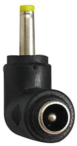 Enchufe convertidor de energía portátil CC 5,5 x 2,1 mm hembra a 4,0 x 1,7 mm macho en ángulo recto