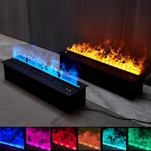 3D-wasserdampf-Kamin Mit 7-Farben-atmosphärenlicht, Touchpanel Und Fernbedienung, Einbaukamineinsatz, Tolles Dekor Für Zuhause, Büro, Hotel, 100cm
