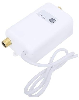 MEIVIYA 3800W Mini Chauffe-Eau Instantané Chauffe-Eau Électrique Instantané sans Réservoir Chauffe-Eau Électrique Instantané Douche(Blanc,110 3000w)