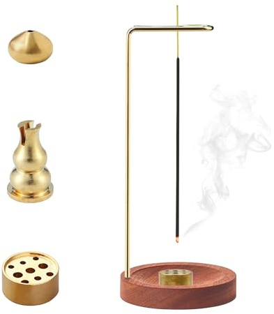 2-in-1 Räucherstäbchen Halter,Umgedrehter Räucherstäbchenhalter,9 Loch Incense Holder Räuchergefäß,Halterung Modernes Design mit Kegel Spule Ideal für Meditation Yoga Deko Schlafzimmer