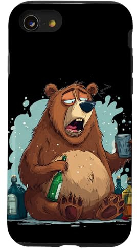 Costume Ours Gueule de Bois avec bière Coque pour iPhone SE (2020) / 7/8