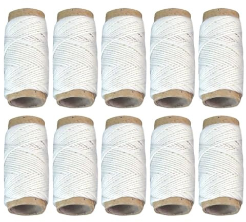 BUTIFULSIC 20 Rolls Butchers Twine Ham Cotton Thread Meat Packing Twine High-grade Cotton Material No Smell White Kitchen Cooking String for Sausage Making and Meat Trussing