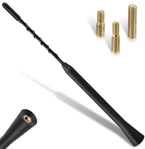 Autoantenne 23 cm Kurz, Universal Dachantenne für Kfz, Stabantenne als Ersatz mit optimalem AM/FM/DAB Empfang, inkl. M4/M5/M6 Gewinde