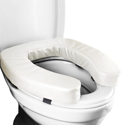 Rialzo Per Sedile Wc Morbido Imbottito, Cuscino Per Sedile Wc Rialzato Per Anziani E Portatori Di Handicap, Alza Seduta Water Per Anziani Ergonomico Antiscivolo Per Bagno, Casa, Viaggio, Ospedale