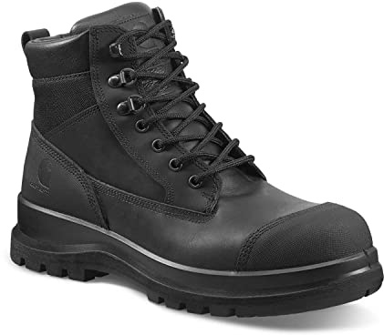 Carhartt Detroit Rugged Flex, 15 cm höga S3-säkerhetsstövlar, konstruktionssko, svart, 45 EU