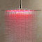 Moderna doccia a pioggia a LED, 40 x 40 cm, con 3 colori (cromato)