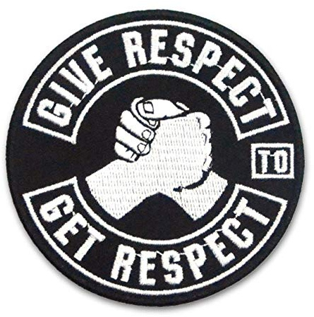 Aufnäher Aufbügler Patch Biker give Respect