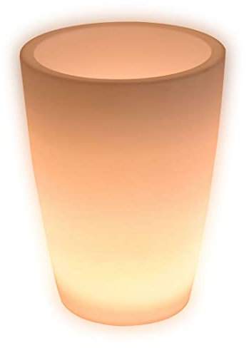 Danieli Lampada Vaso Luminoso da Giardino Cypress a LED | in Resina Anti-Ingiallimento | Luce Bianco Caldo 2700 k| LED IP67 | Made in Italy | Trasformatore IP20 da 1,1 mt | cm 40x53 | kg 2,2