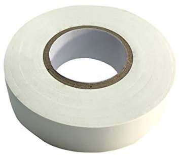 Keephot Ruban adhésif isolant électrique, en PVC, Étanche, Résistant à l'humidité, Non conducteur, Résistant aux UV -, 15 mm x 20 m (15 mm x 20 m, Blanc)