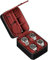 Estuche de viaje para 5 relojes, organizador de almacenamiento para 5 relojes, protección portátil resistente con cremallera, se adapta a todos los relojes de pulsera de hasta 50 mm (negro/rojo)