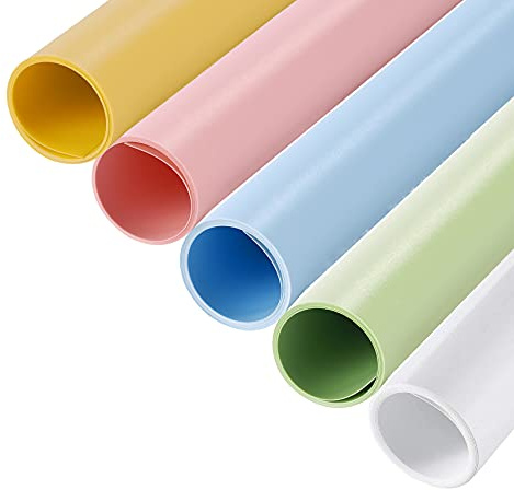 Selens PVC Photography Backdrop Vinyl Background Food Flat Lay 150x70cm White/Green/Grey Blue/Dusty Pink/Yellow Kit for Photo Studio Product Props Tabletop Video Shooting Vlog Waterproof | Backdrop White/Green/Grey Blue/Dusty Pink/Yellow, Kit for Photo Studio Product Props Tabletop Video