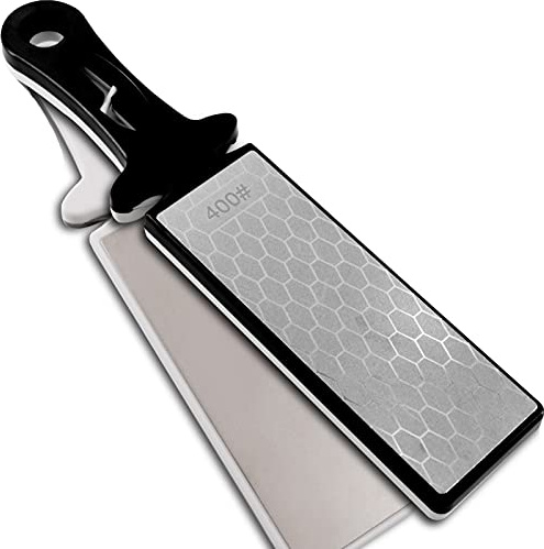 5-in-1-Diamant-Schleifstein Messer- und Scherenschärfer Keramik-Messerschärfer Plattenschärferstange Doppelseitig 400/1000 Körnung Wabenoberfläche Outdoor-Küche-Schleifwerkzeug