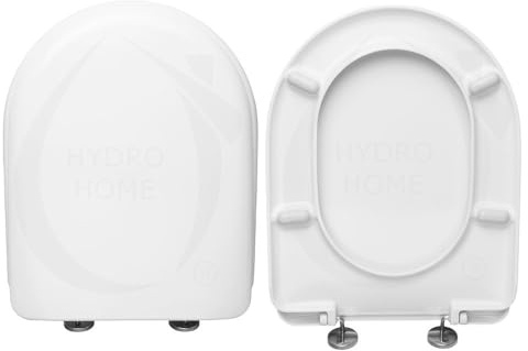 HYDRO HOME Copriwater HH061 Compatibile con varie serie della Azzurra, Cesame, Globo ed altri marchi, Tavoletta Wc In Plastica Termoindurente Con Cerniere Regolabili (FISSAGGIO DAL BASSO)