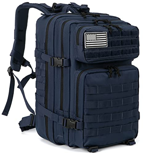 QT&QY 45L militära taktiska jaktryggsäckar för män kamouflage Molle Armé Överfall Pack 3 dagar Överlevnadsväska Vandring Treeking ryggsäck