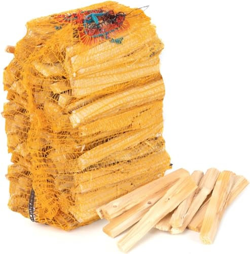 Anfeuerholz Anzündholz Brennholz Holz für Ofen und Kamin Holzbriketts Kaminholz Feuerholz Anmachholz Anzünder für Grill und Feuerschale ofenfertig trocken (4 * 3 kg)